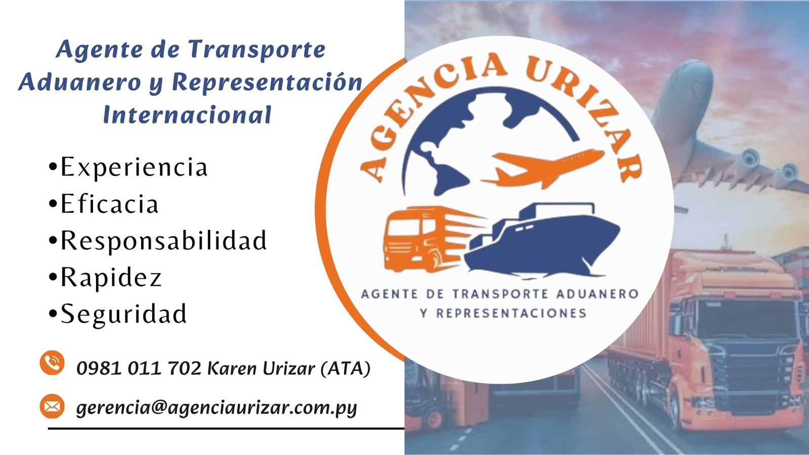 Agencia Urizar — agente de transporte aduanero y representaciones